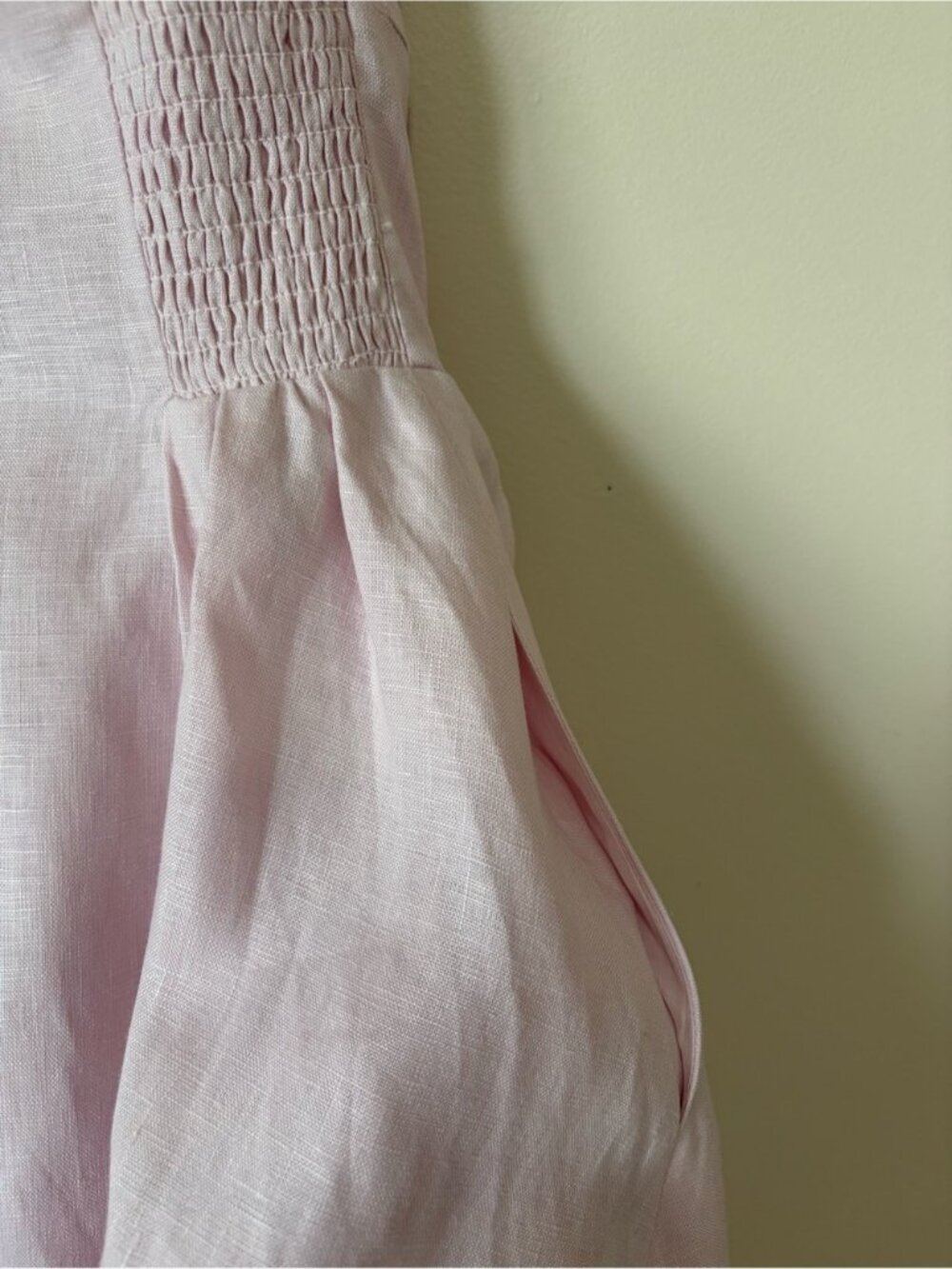 NEW Reformation Roma Midi Linen Dress Cherry Blossom Light Pink | US 0 UK 4 - Picture 10 of 15